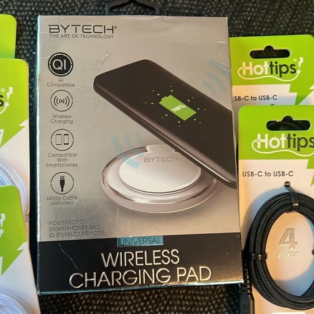 Bytech Wireless Charging Pad and Hot Tips Cables